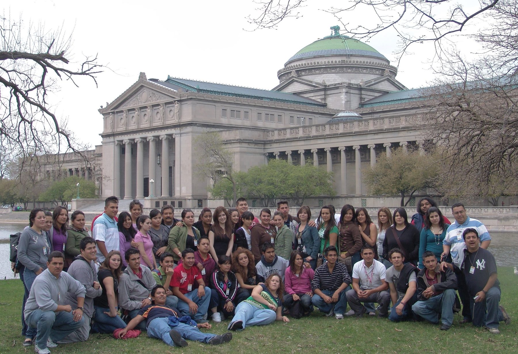 An earlier delegation at the Museum of Science and Industry