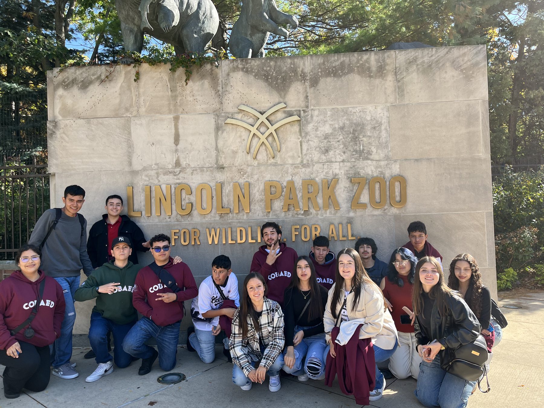 The delegation at the Lincoln Park Zoo entrance